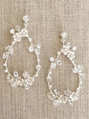 Bridal Earrings Bel Aire EA291 Rose Gold NWT